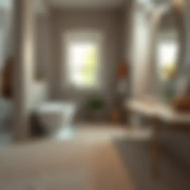 Textured carpet providing comfort in a cozy bathroom setting