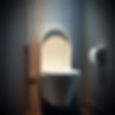 Modern metal toilet rack with sleek design