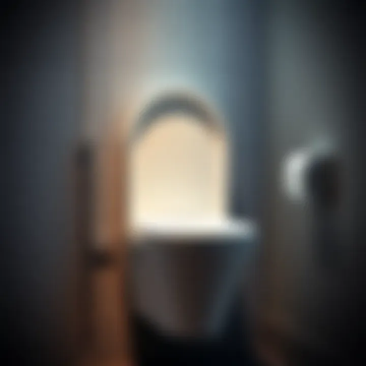 Modern metal toilet rack with sleek design