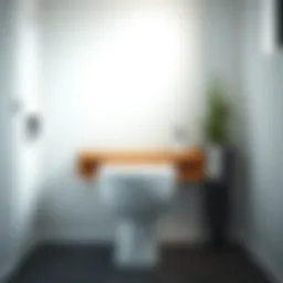 Elegant bathroom toilet rack made of wood