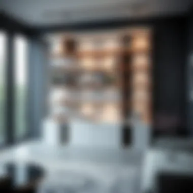 Elegant shelving unit showcasing contemporary design