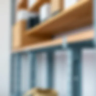 Close-up view of high-quality shelving replacement parts