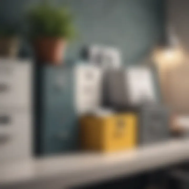 Different types of cubicle storage solutions displayed