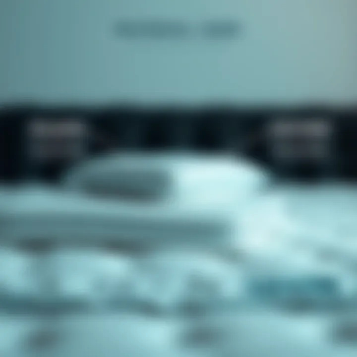 Illustration of different materials used in pillow top toppers, highlighting their unique properties.