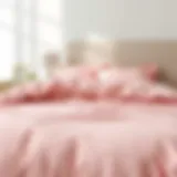 Elegant arrangement of pink twin duvet on a stylish bed