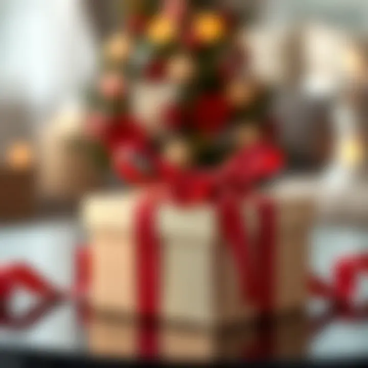 Elegant gift box with a ribbon