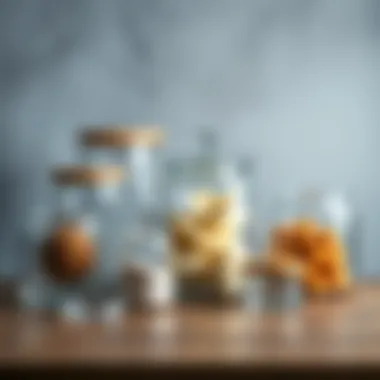 Versatile Round Glass Container Collection Aesthetic arrangement of various sizes of round glass containers with lids