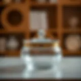 Stylish Round Glass Storage Container Elegant round glass container with a lid showcasing its transparency and design