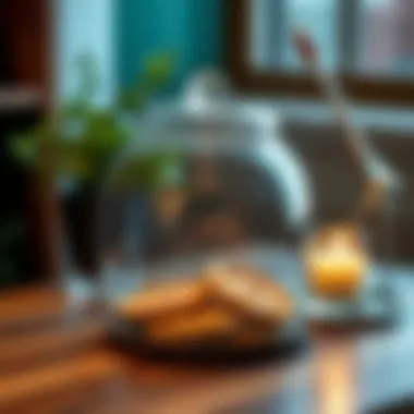 Eco-Conscious Round Glass Storage Solution Round glass storage container showcasing its eco-friendly materials and functionality