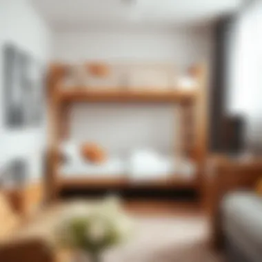 Versatile bunk bed in a compact living space