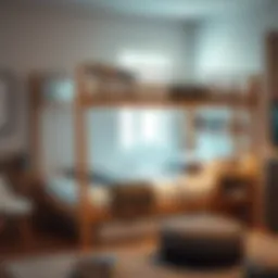 Stylish bunk bed design showcasing modern aesthetics
