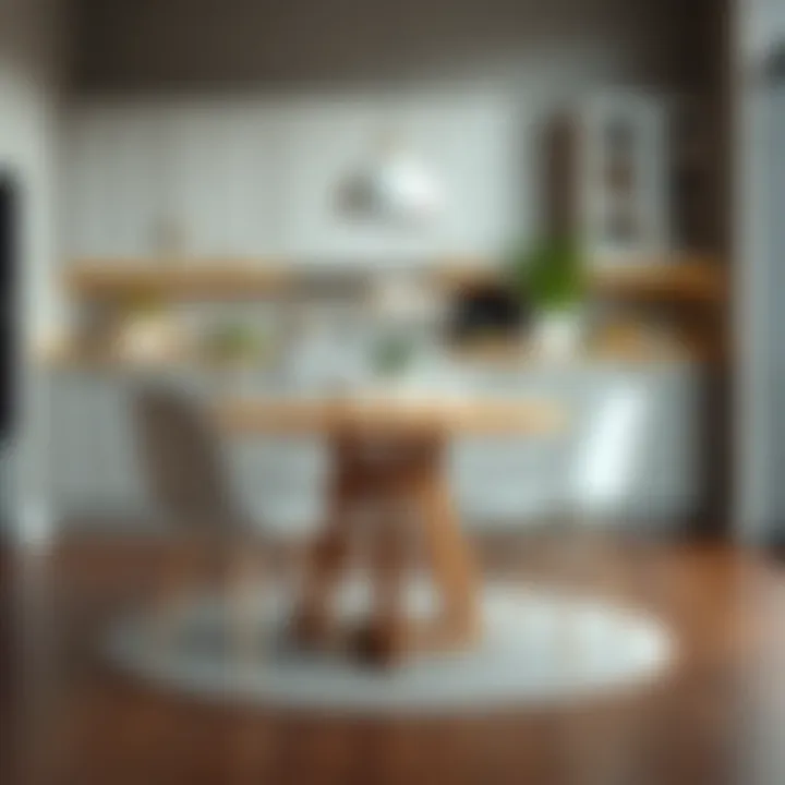 Different materials for small kitchen tables and chairs