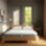 Illustration of the Minnen bed with a perfectly fitted mattress