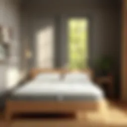 Illustration of the Minnen bed with a perfectly fitted mattress