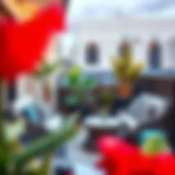 Stylish modern patio set on a small balcony