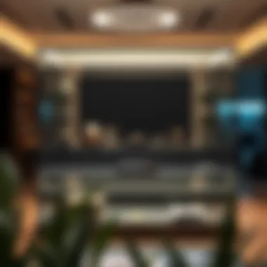 Modern Design with Sophisticated Lighting Modern display case with sophisticated lighting