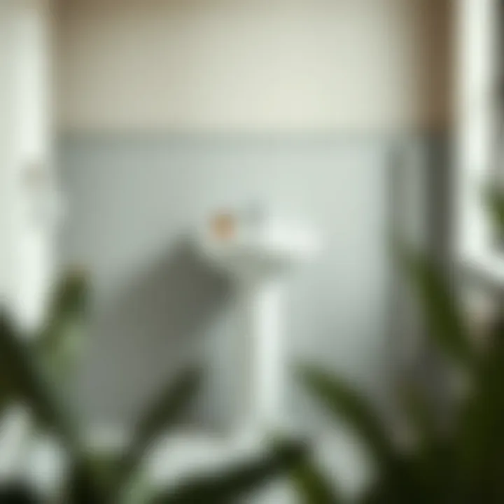 Installation of a slim pedestal sink showcasing its space-saving features