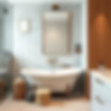 Easy installation of sticky hooks in a bathroom