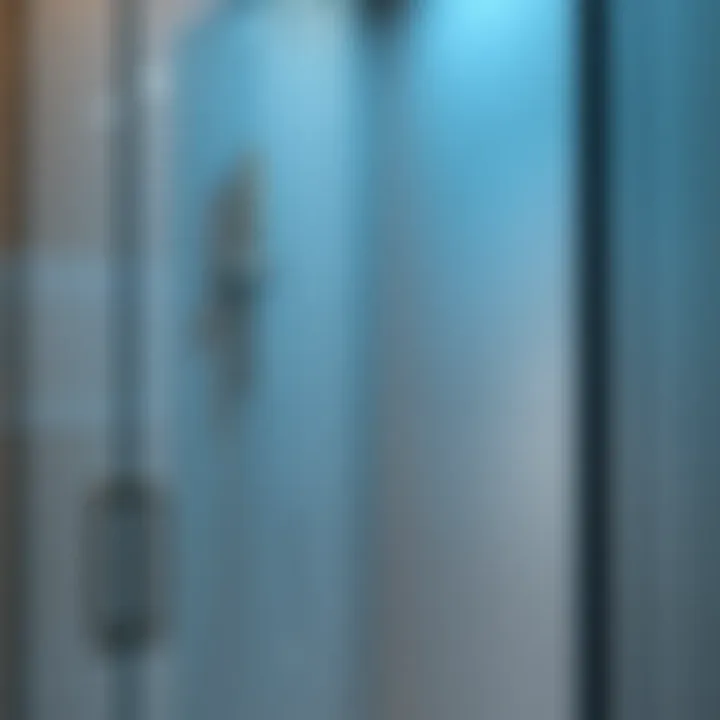 Elegant sticky hooks in a modern shower