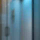 Stylish Sticky Hooks for Contemporary Showers Elegant sticky hooks in a modern shower