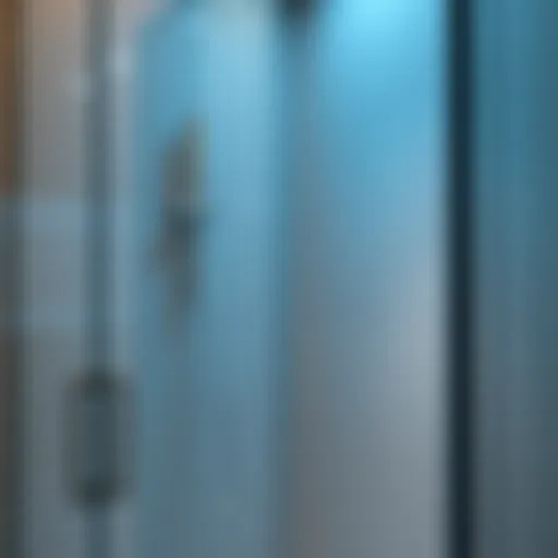 Stylish Sticky Hooks for Contemporary Showers Elegant sticky hooks in a modern shower