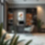 Elegant tall bookshelf desk showcasing modern design