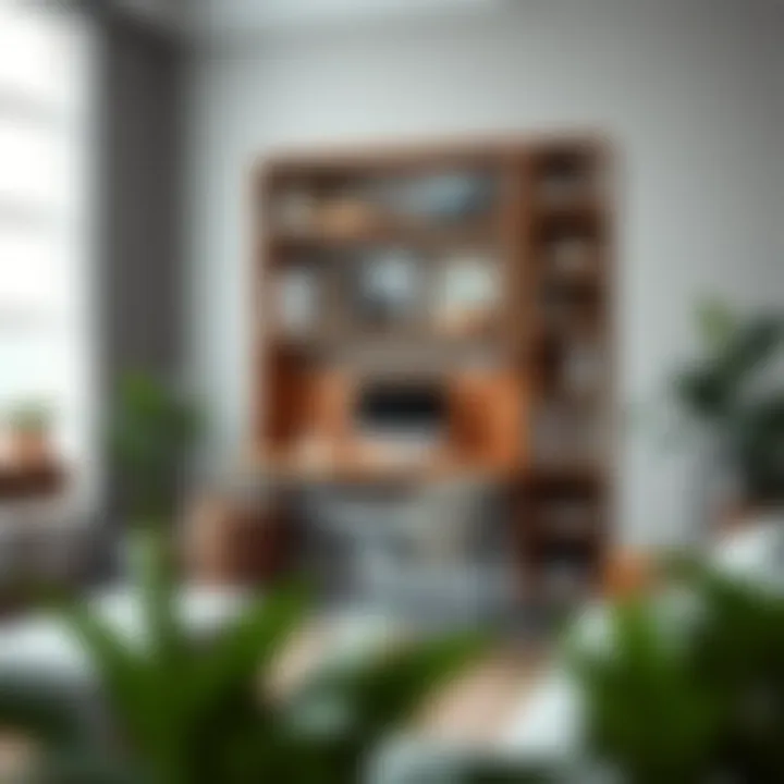 Elevating Organization in Modern Spaces Practical tall bookshelf desk enhancing organization