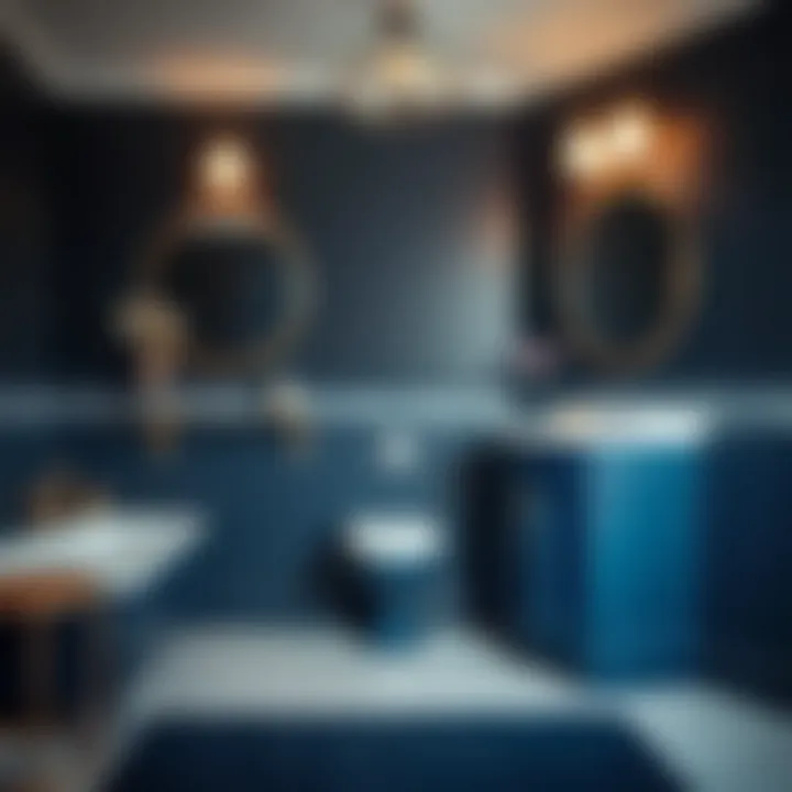 Notable The Allure of Navy Blue Bathroom Sets