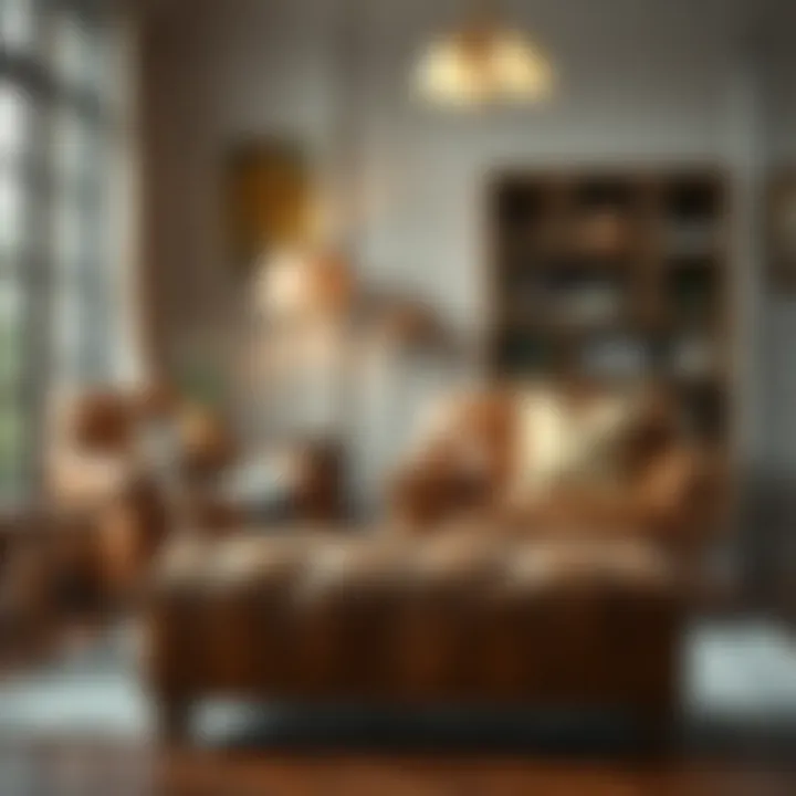 Stylish ottoman complementing a chic interior