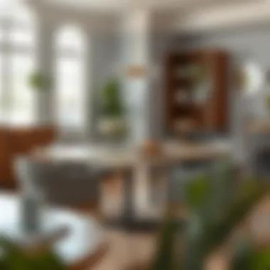 Inviting Dining Space An inviting dining space with natural light and decorative elements