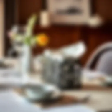 Cissan Napkin Holder Enhancing a Dining Table Setting Cissan napkin holder enhancing a dining table setting