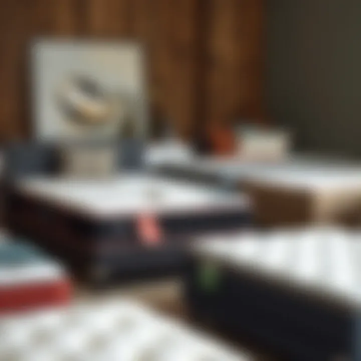 Various types of box springs showcasing diverse designs and materials