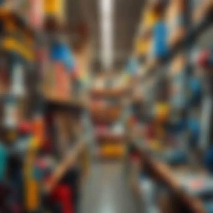 Aisles of Tools and Materials Aisles filled with various tools and materials for home projects