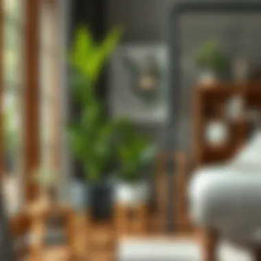 Sustainable bamboo plant stand enhancing decor