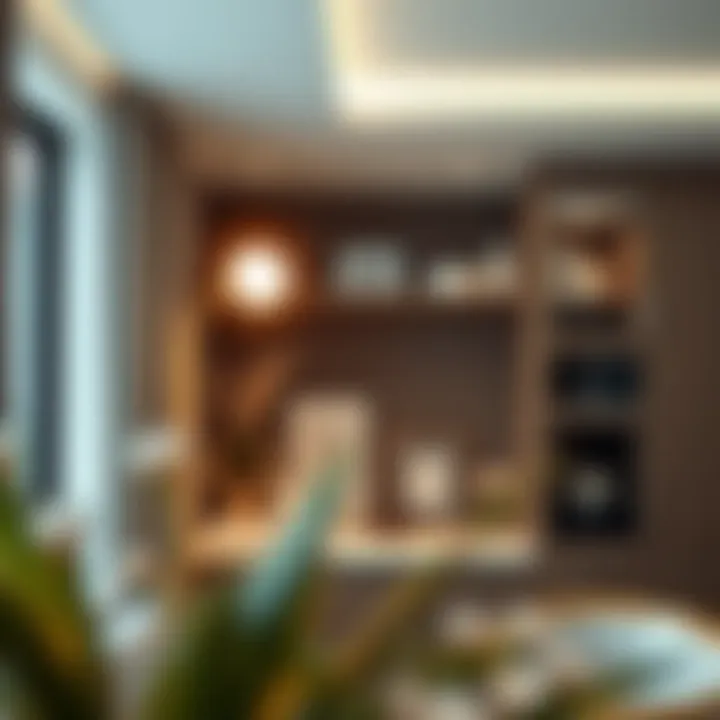 Modern cabinet spotlight illuminating elegant decor