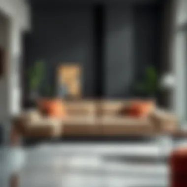 A stylish sofabed in a contemporary interior setting.