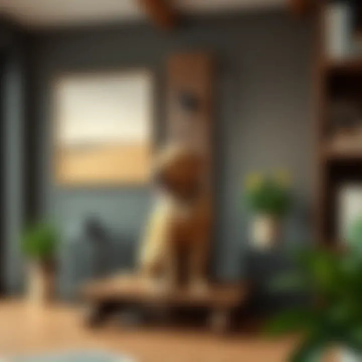 Elegant dog coat rack made of wood