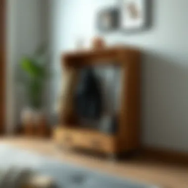 Functional dog coat rack with integrated storage