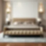 Elegant king size bed with a sophisticated bench