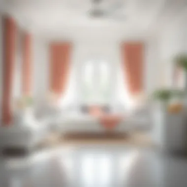 Bright bedroom showcasing white furniture against colorful accents