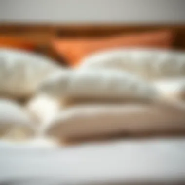 Materials That Make Up Firm Pillows Different materials used in the making of firm pillows laid out