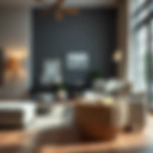 Modern Living Room with a Large Magazine Basket Stylish large magazine basket in a modern living room