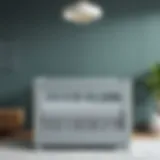 Modern Design of a Small Gray Crib Elegant small gray crib showcasing modern design