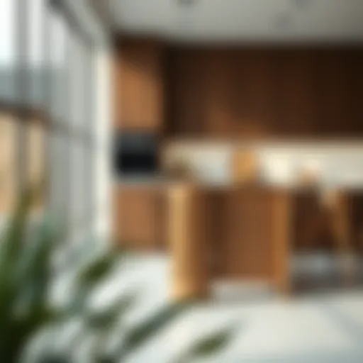 Sleek design of a super skinny trash can in a modern kitchen setting