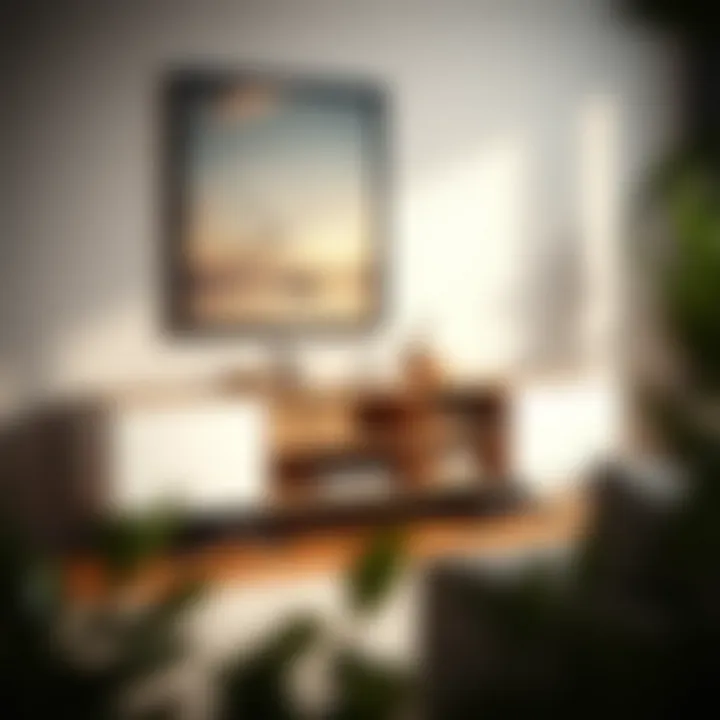 Stylish sectional view of a console table with expandable features