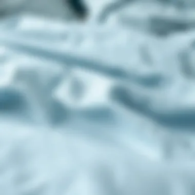 Textures of a Luxurious Soft Blue Duvet Cover Close-up of textures in a soft blue duvet cover