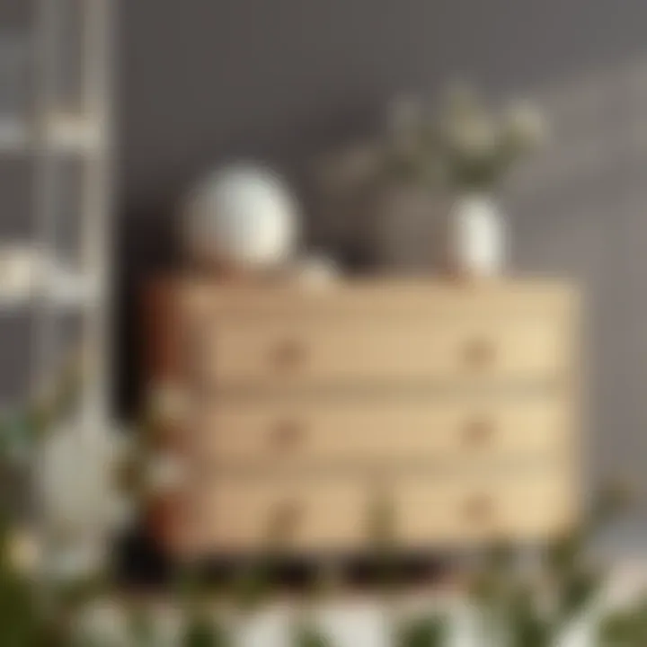 Modern Elegance in Fabric Dressers Elegant fabric dresser showcasing modern design elements