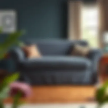 Easy Installation of Loveseat Slipcover Easy installation of a slipcover on a loveseat