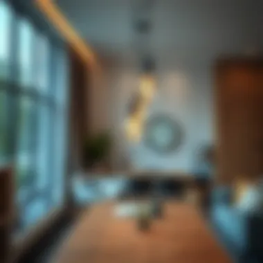 Installation of a pendant light cord with a plug in a contemporary setting