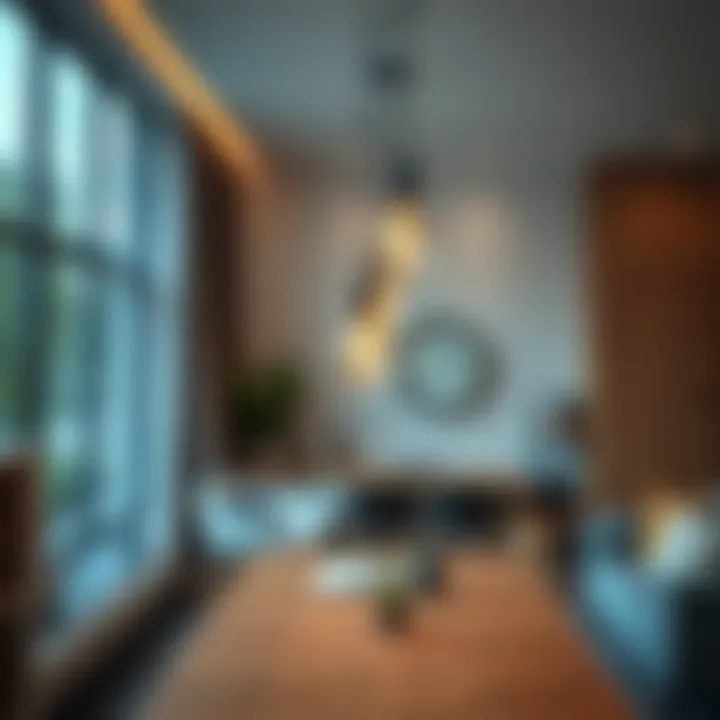 Installation of a pendant light cord with a plug in a contemporary setting